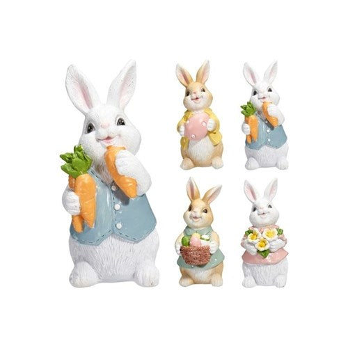 Porcelain standing rabbit figurine assorted