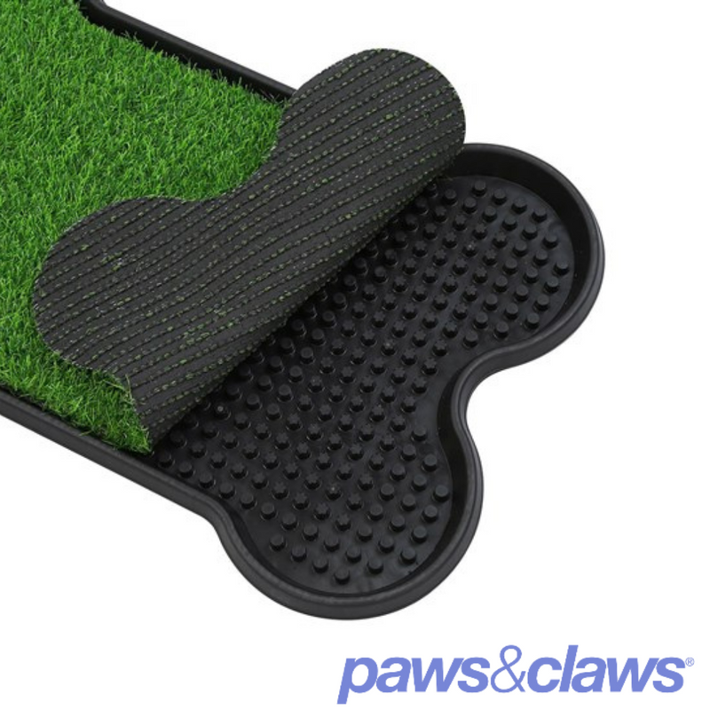 Pet Potty Grass Tray Large Bone Shape 68x43x3cm