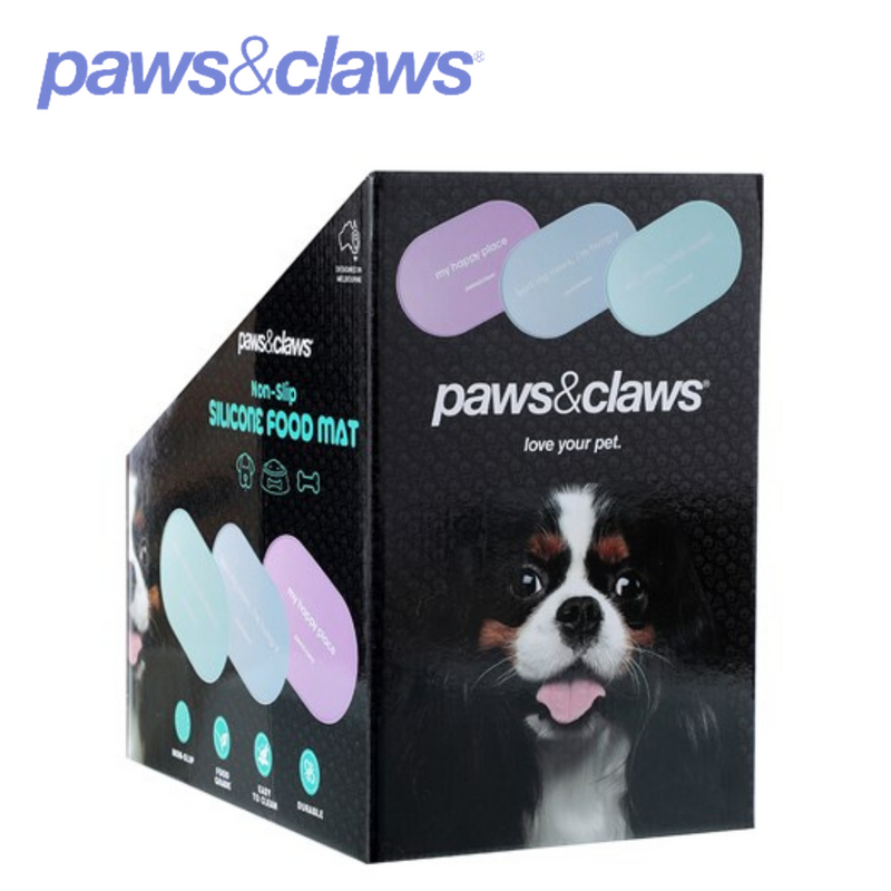 Pet Non-Slip Silicone Food Mat 3 Asstd 48x30cm