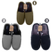 Slippers Premium Mens Slip On Black, Grey & Olive 4 Sizes: S,M,L,XL Memory Foam Insole