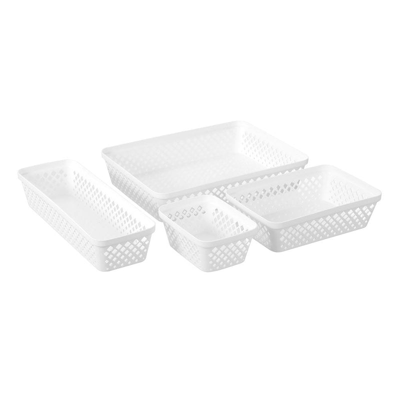 Boxsweden Diamond Organiser Tray 15.5X11.5X6.5Cm 2Pk White image 2