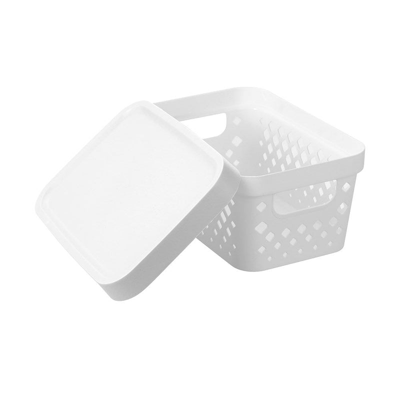 Boxsweden Diamond Storage Basket Lidded 4L 26X18X12.5Cm image 2