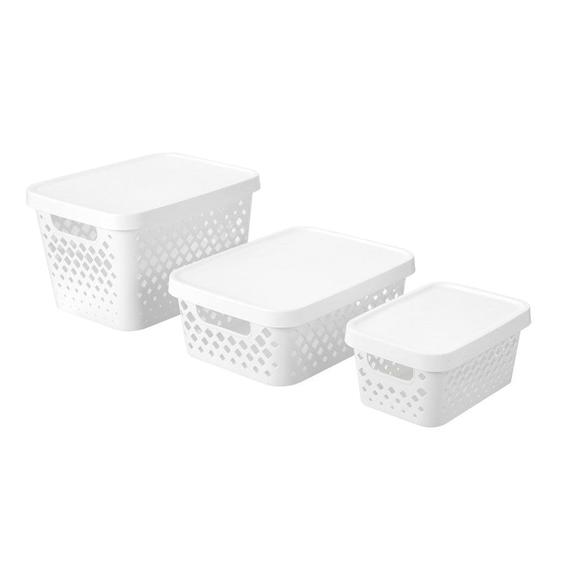 Boxsweden Diamond Storage Basket Lidded 10L 36X27X13.5Cm image 4