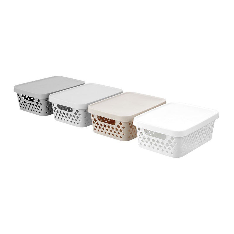 Boxsweden Diamond Storage Basket Lidded 10L 36X27X13.5Cm image 5