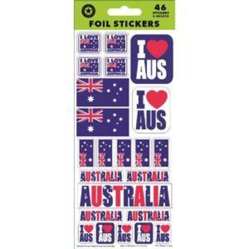 Australia Day Stickers 46 Mix I Love Australia