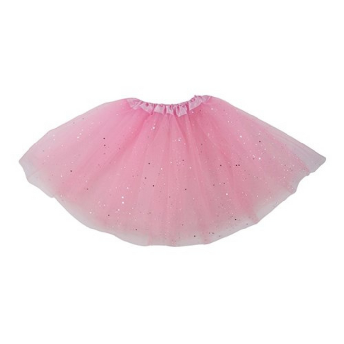 Ronis 3 Layer Blush Pink Tutu With Sequin Glitter 30cm