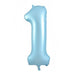 Decrotex Matt #1 Foil Balloon Pastel Blue 86cm