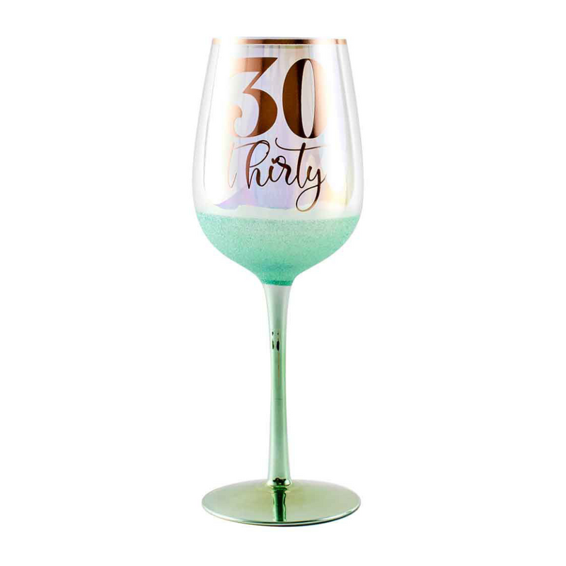 Ronis 30 Glitterati Wine Glass Green 430ml