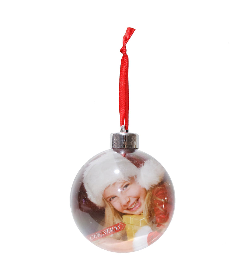 Clear Photo Bauble 8cm