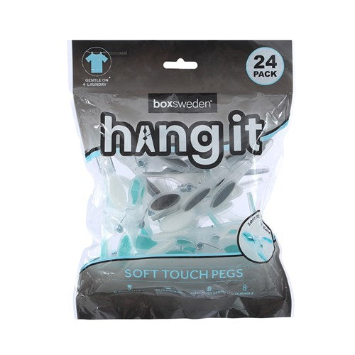 24 pack soft touch clothes pegs for laundry