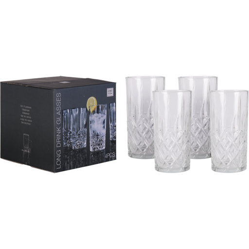 4 piece drinking glass set 300ml