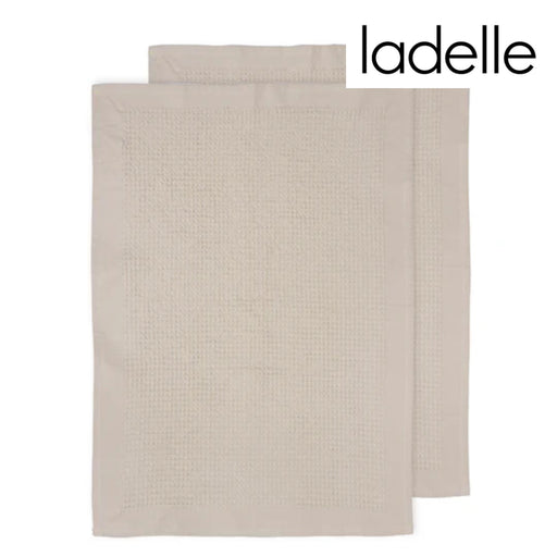 Set of two cream natural waffle tea towels