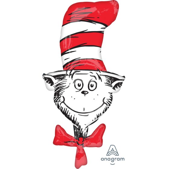 Foil Balloon SuperShape XL Dr Seuss Cat in the Hat P38