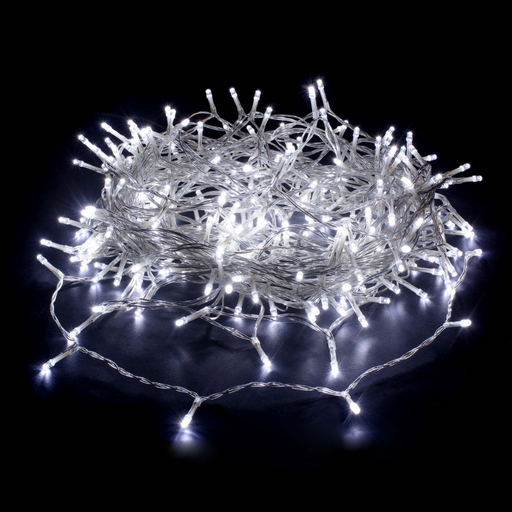 360 LED Fairy Light Chain Clear Cable Connectable White – bright connectable fairy lights for indoor and outdoor festive décor