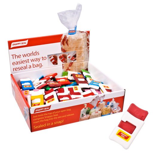 Set of colorful plastic bag clips