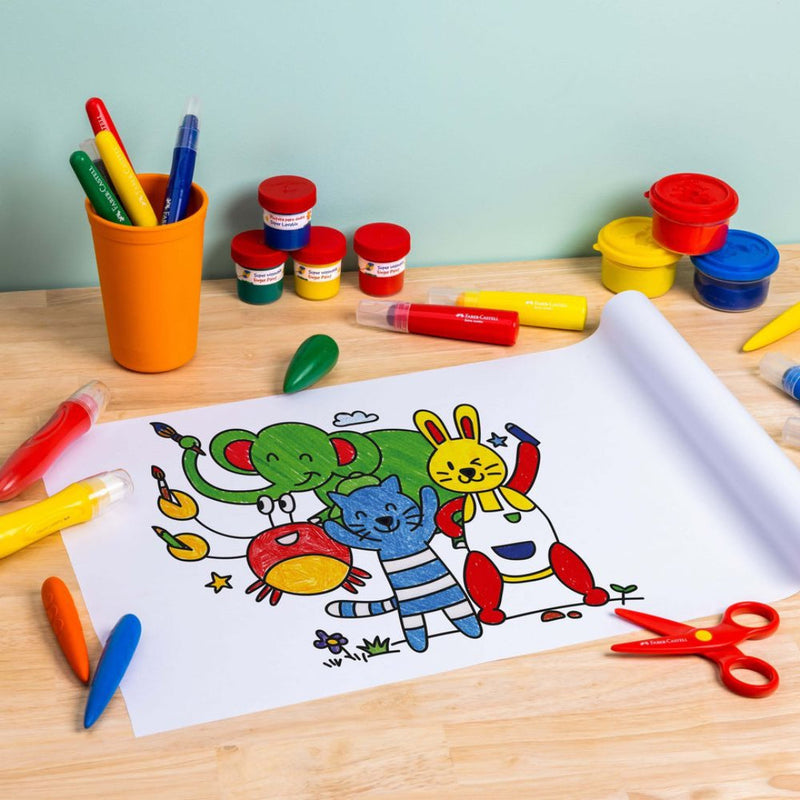 Faber Castel Little Creatives Easy Peel Stickable Colouring Roll unrolled  image 9