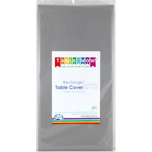 Silver rectangular table cover