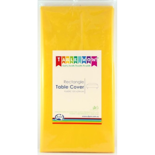 Yellow rectangular table cover