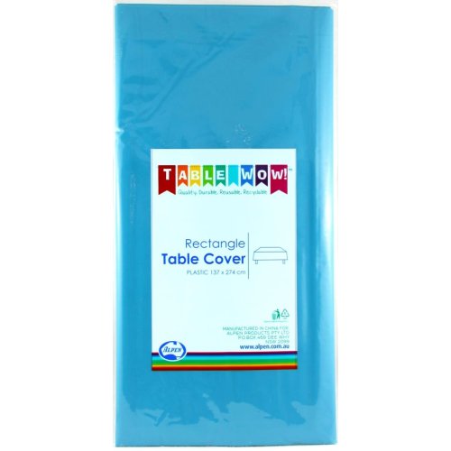 Azure blue rectangular table cover