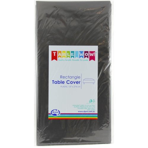 Black rectangular party tablecover