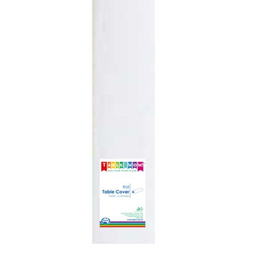 White plastic table roll 30m
