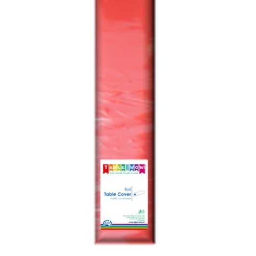 Red plastic table roll 30m