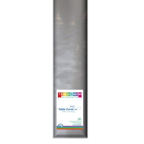 Silver plastic table roll 30m
