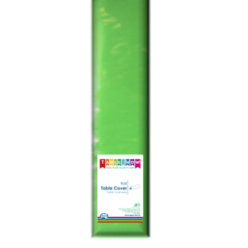 Lime green plastic table roll 30m