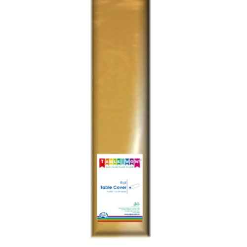 Gold plastic table roll 30m