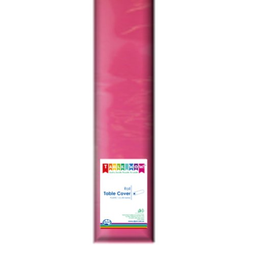 Magenta plastic table roll 30m