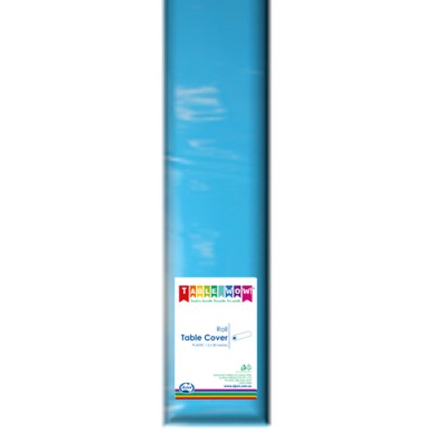Azure blue plastic table roll 30m