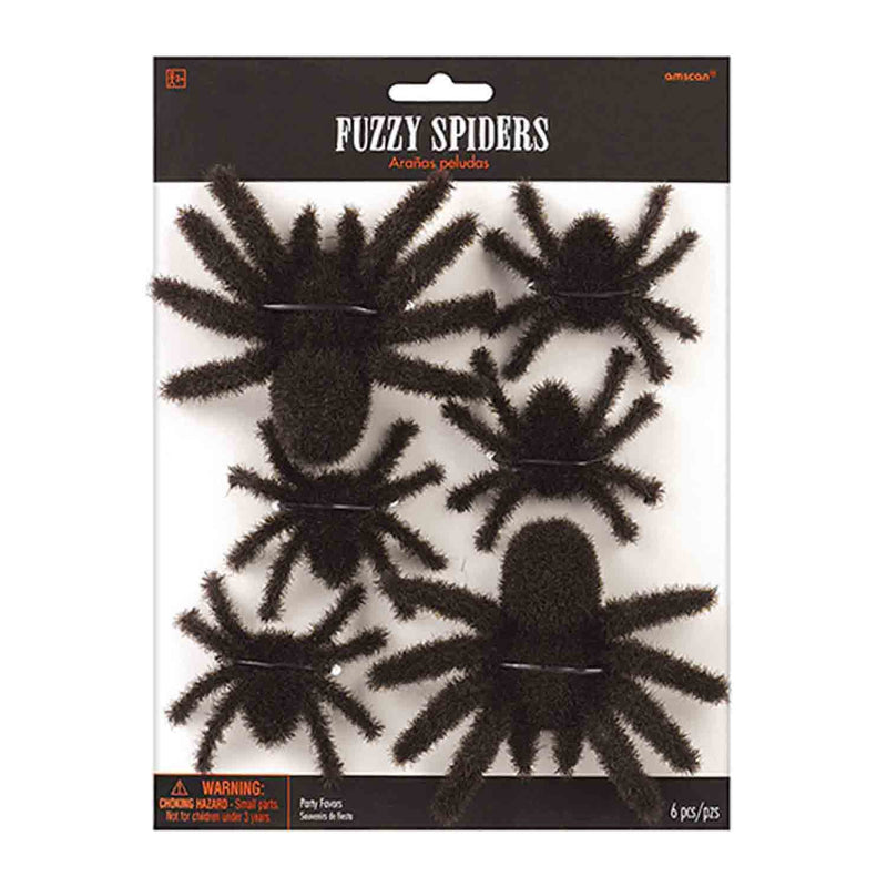 Fuzzy hairy spider party favours