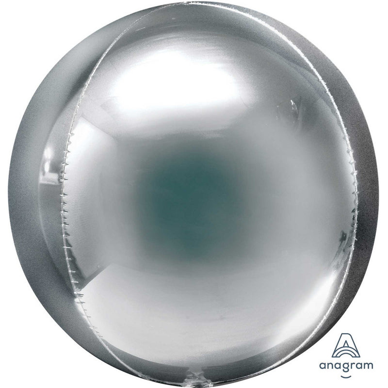 Jumbo silver Orbz balloon
