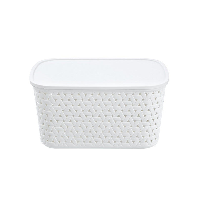 Rattan Basket Lidded 7L 30X20.5X15.5Cm 3 Asstd image 15