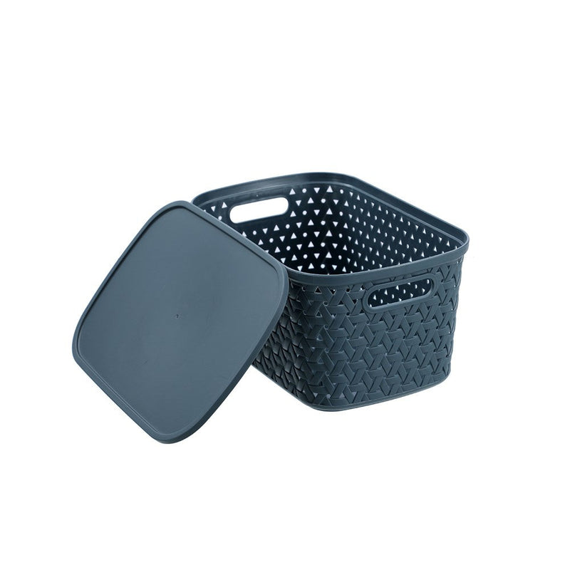 Rattan Basket Lidded 7L 30X20.5X15.5Cm 3 Asstd image 6