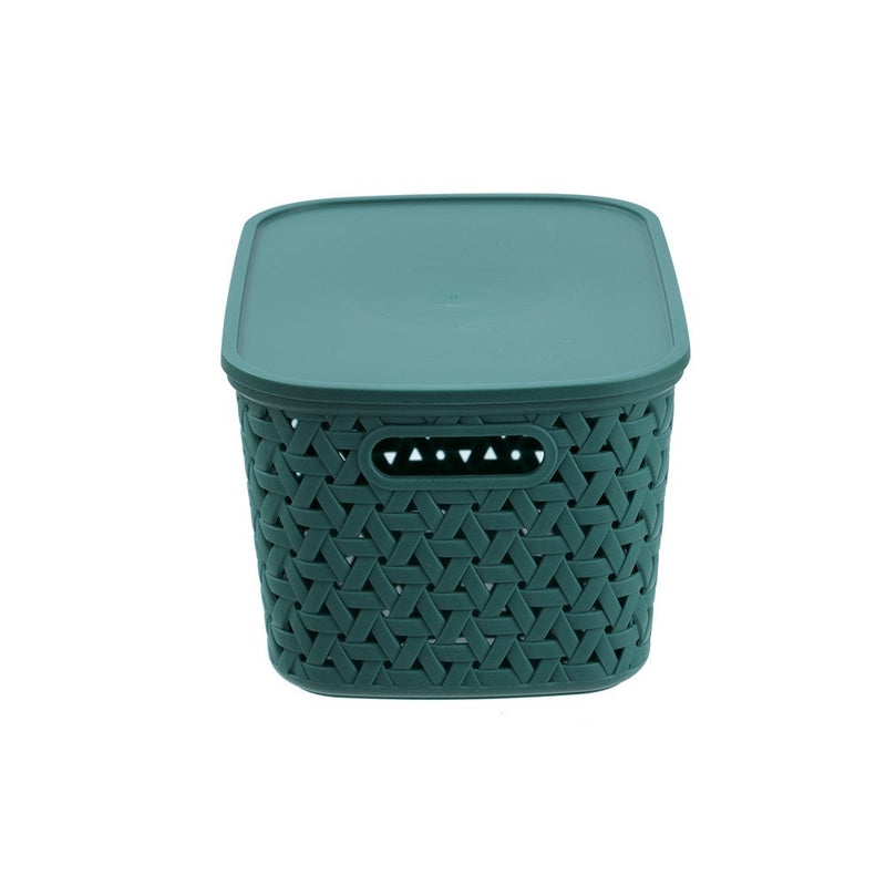 Rattan Basket Lidded 7L 30X20.5X15.5Cm 3 Asstd image 8