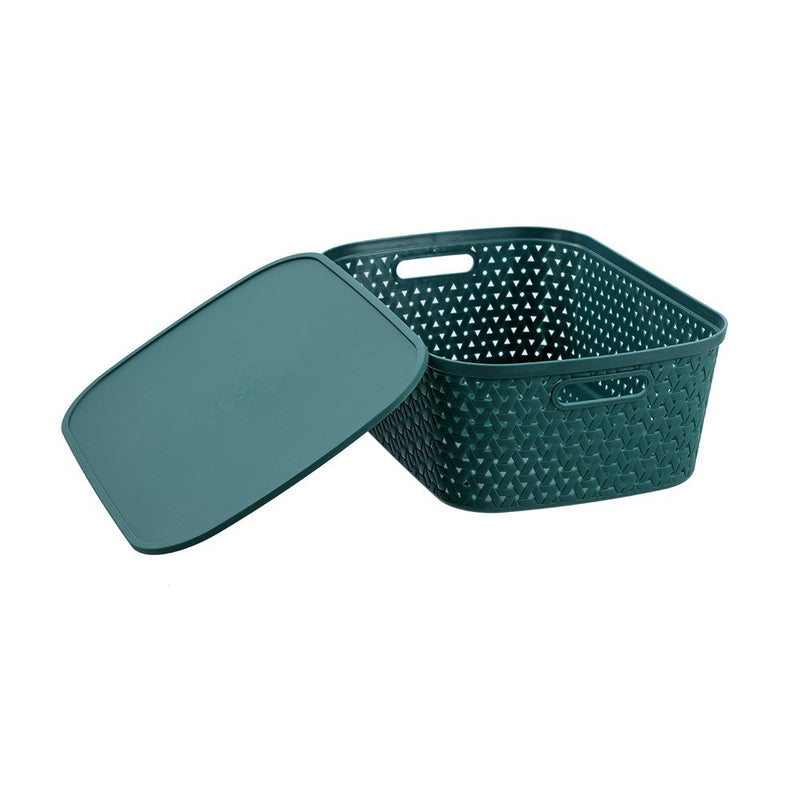 Rattan Basket Lidded 15L 40X30.5X15.5Cm 3 Asstd image 11