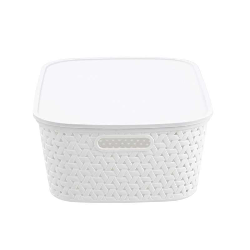 Rattan Basket Lidded 15L 40X30.5X15.5Cm 3 Asstd image 13