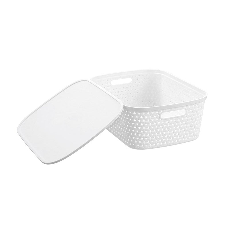 Rattan Basket Lidded 15L 40X30.5X15.5Cm 3 Asstd image 16