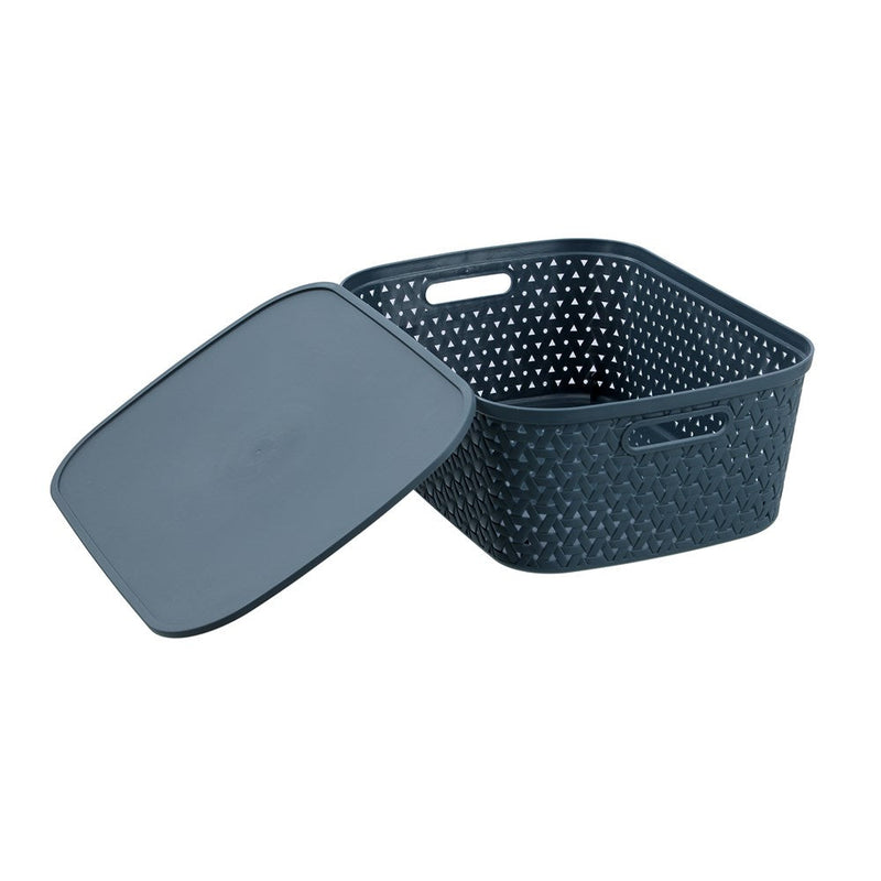 Rattan Basket Lidded 15L 40X30.5X15.5Cm 3 Asstd image 6