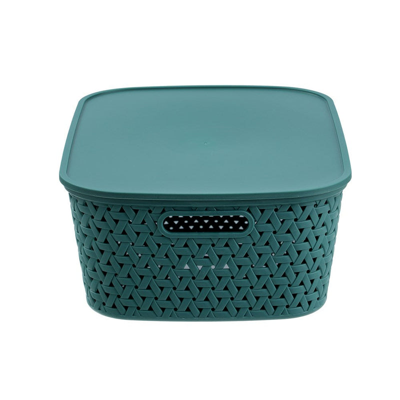 Rattan Basket Lidded 15L 40X30.5X15.5Cm 3 Asstd image 8