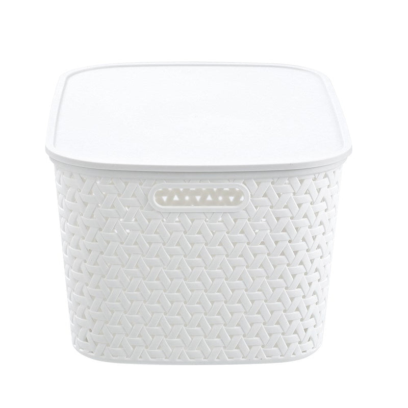 Rattan Basket Lidded 26L 40X30.5X22Cm 3 Asstd image 13