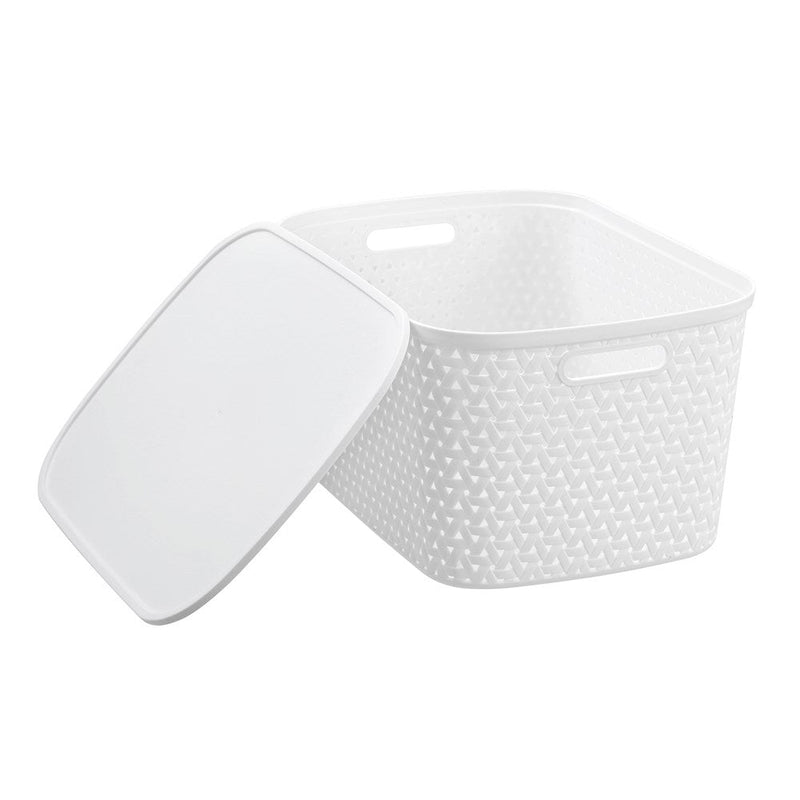 Rattan Basket Lidded 26L 40X30.5X22Cm 3 Asstd image 16