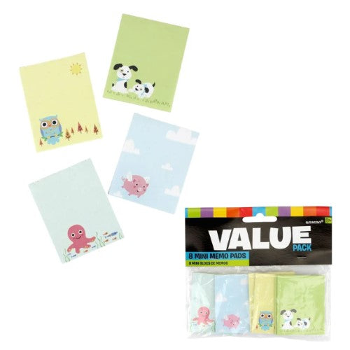 Value Pack Favor Mini Memo Pad 8pk