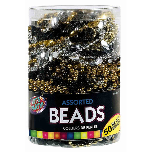 Plastic party bead necklaces
