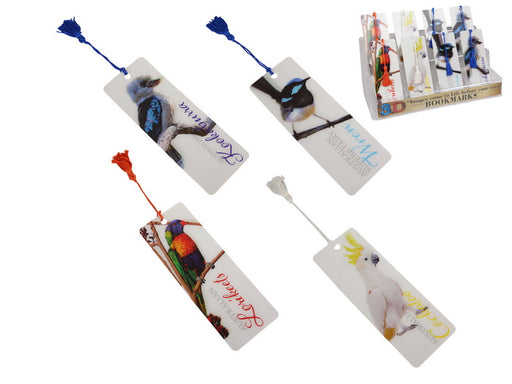 3D lenticular bookmark Australian bird assorted
