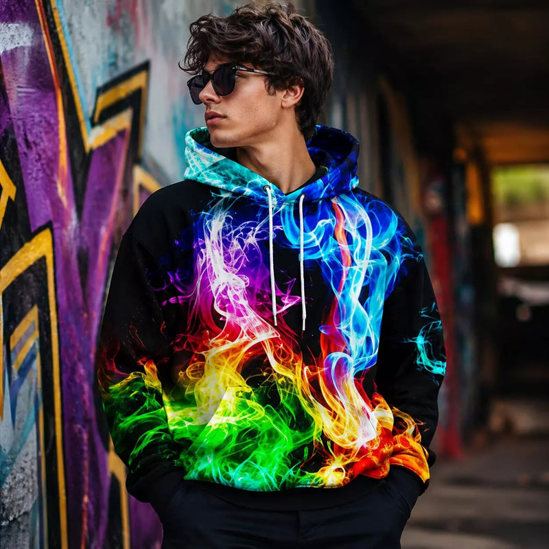 3D digital printed hoodie in assorted Mix B designs, featuring bold all-over prints and a comfortable fit for casual everyday wear.