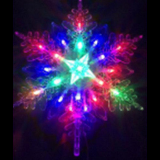 3D Snowflake decoration with 20 LED lights, 27x26x7cm Christmas décor