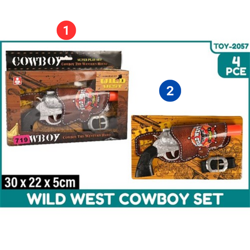 3Pce Wild West Cowboy Set 27cm