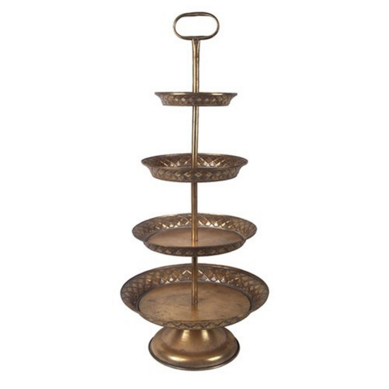 Ronis 4-Tier Gold Platter 39x90cm